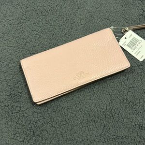 Pink Coach slim wallet